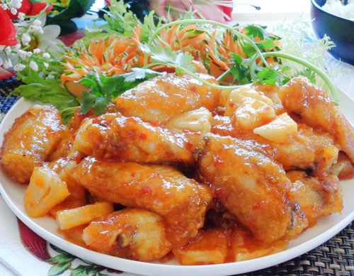 Ngon miệng với cánh gà xào dứa - 8
