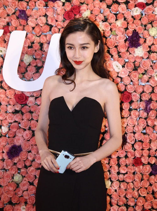Angelababy quyến rũ với son đỏ và vai trần - 8