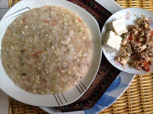 Nhật ký ăn dặm: Cháo cua đồng đậu phụ sốt hành hoa - 3