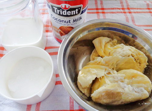 Cách làm kem sầu riêng không cần máy - 1