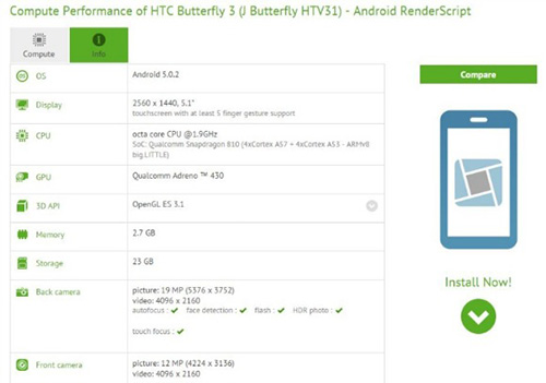 HTC Butterfly 3 lộ cấu hình khủng: màn hình QHD, chip lõi tám, RAM 3GB - 1