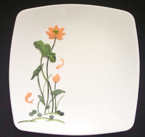 Tỉa hoa sen đẹp mắt trang trí đĩa ăn - 8