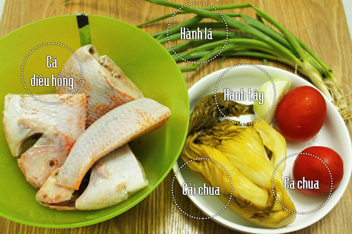 Cá diêu hồng om dưa cải chua - 1