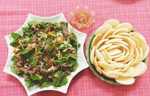 Gỏi rau má thịt bò cho bữa ăn ngày nóng - 9