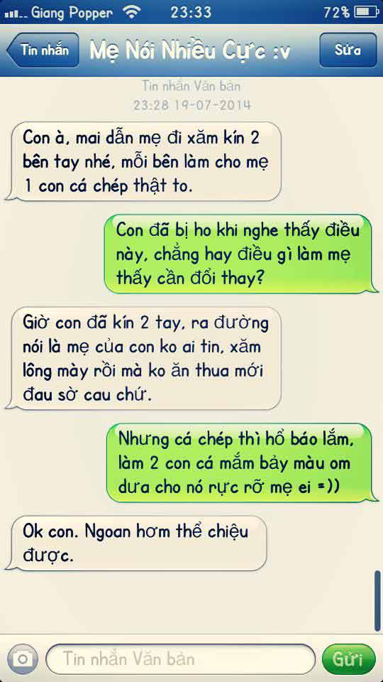 Cười “bò” với tin nhắn của con trai và bà mẹ U55 “bá đạo” - 4