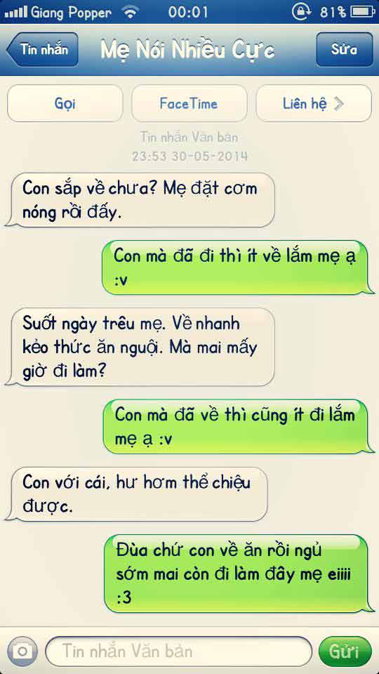 Cười “bò” với tin nhắn của con trai và bà mẹ U55 “bá đạo” - 5