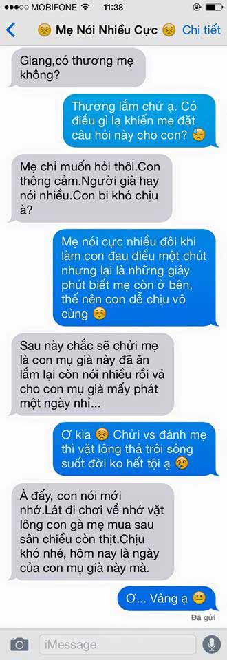 Cười “bò” với tin nhắn của con trai và bà mẹ U55 “bá đạo” - 11
