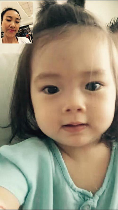 Clip cận cảnh gương mặt cực xinh con gái Đoan Trang - 3