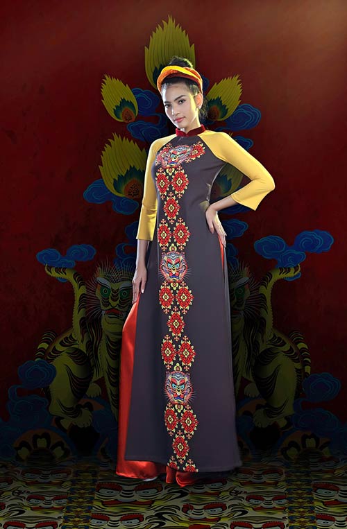 Á hậu Hoàng My, Trương Thị May duyên dáng áo dài xưa - 5