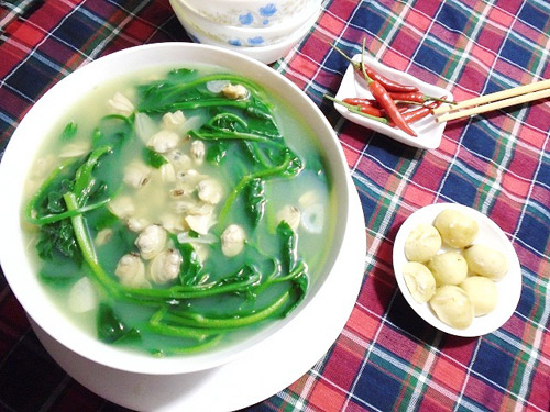 Canh ngao mồng tơi thanh mát, ngon miệng - 5