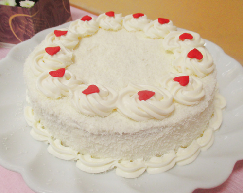 Cách làm bánh gato kem dừa tặng bé - 14