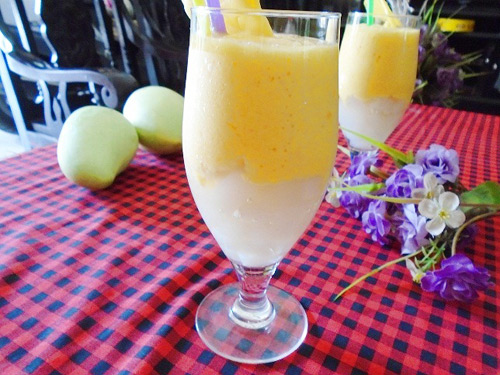Sinh tố xoài thạch dừa tươi mát - 7