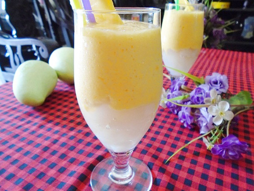 Sinh tố xoài thạch dừa tươi mát - 8