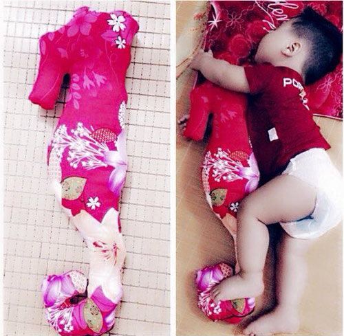 Mẹ Việt rủ rê làm gối cá ngựa cho bé #039;đua#039; chơi - 15