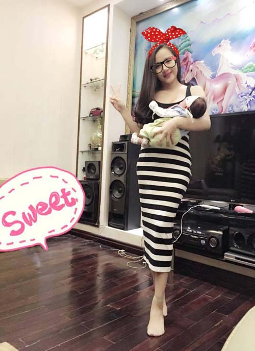 Ngưỡng mộ vì bầu bí tăng 5kg, con nặng 3,4kg - 3