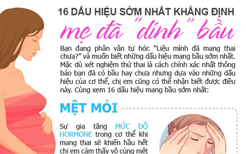 16 dấu hiệu sớm nhất khẳng định mẹ đã quot;dínhquot; bầu - 1