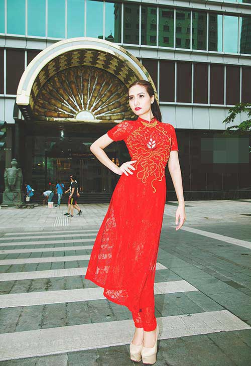 Dương Hiểu Ngọc dịu dàng, tinh tế với áo dài - 3