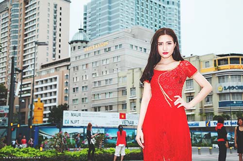 Dương Hiểu Ngọc dịu dàng, tinh tế với áo dài - 6