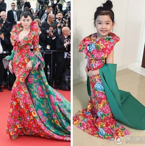 Bé gái mặc “váy nhái” của các nữ minh tinh gây thích thú - 1