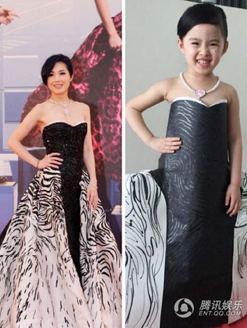 Bé gái mặc “váy nhái” của các nữ minh tinh gây thích thú - 3