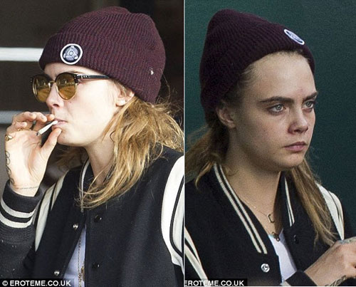Chân dài 9X Cara Delevingne vô tư mặt mộc đi sự kiện - 3