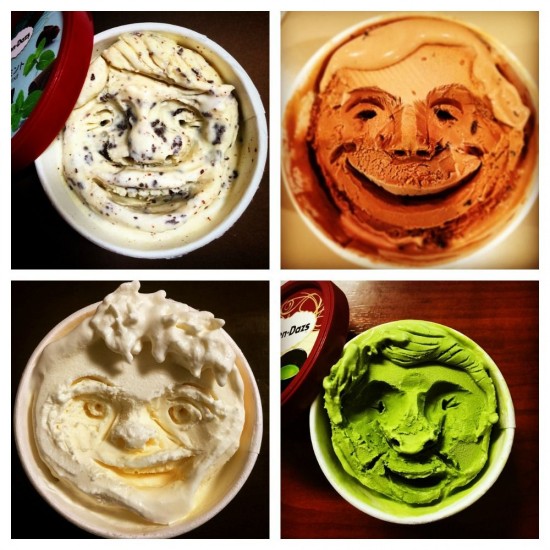 Nghệ sĩ Nhật Bản khắc mặt người lên kem - 2