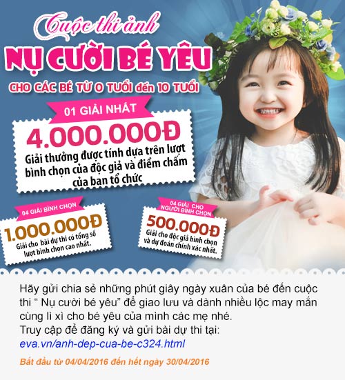 Thể lệ cuộc thi ảnh quot;Nụ cười bé yêuquot; - 1