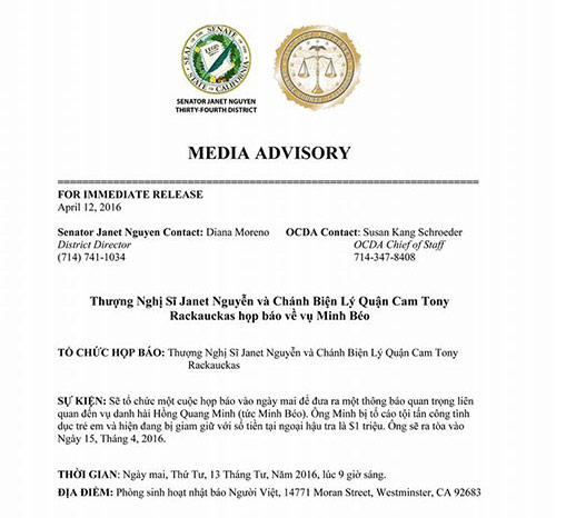 Họp báo khẩn vụ Minh Béo sẽ ra tòa ngày mai ở Mỹ - 2