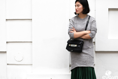 Street style tuần: Màu xám đang làm chị em say như điếu đổ - 4