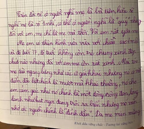 Thích thú với bài văn nâng mẹ lên tận mây xanh - 1