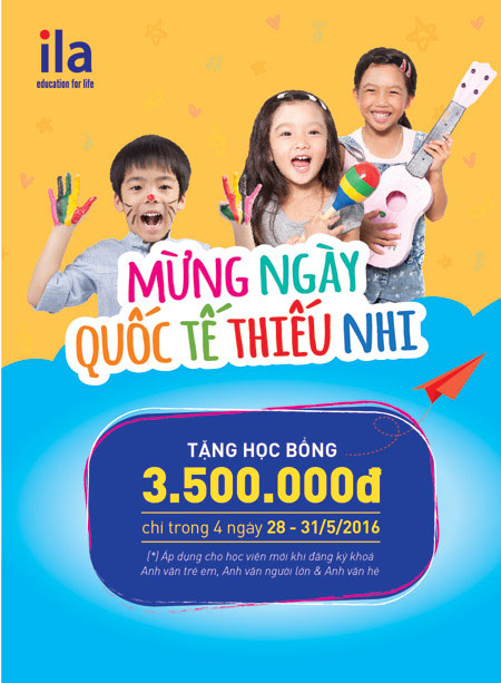 Ưu đãi lớn từ ILA mừng ngày quốc tế thiếu nhi - 2