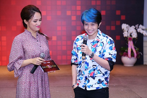 Gil Lê tóc xanh nổi bật gây chú ý bên cạnh Hương Giang Idol - 5