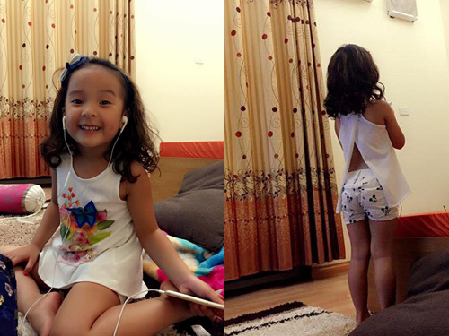 Váy áo xinh yêu sành điệu của bé Nhím con gái Hồng Đăng - 6