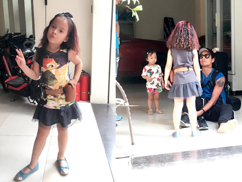 Váy áo xinh yêu sành điệu của bé Nhím con gái Hồng Đăng - 5