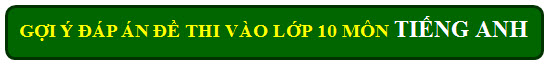 Gợi ý đáp án đề thi vào lớp 10 môn Tiếng Anh TP Hồ Chí Minh năm 2016 - 2