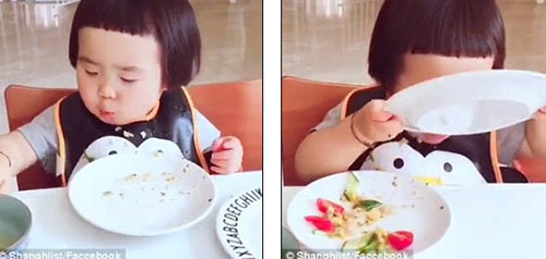 Clip bé gái “thánh ăn” Trung Quốc khiến dân mạng tranh cãi - 2