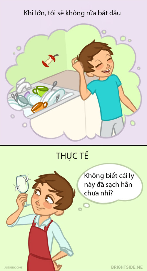 Hài hước: Sự khác nhau giữa suy nghĩ khi còn bé và khi trưởng thành - 2