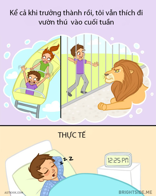 Hài hước: Sự khác nhau giữa suy nghĩ khi còn bé và khi trưởng thành - 3