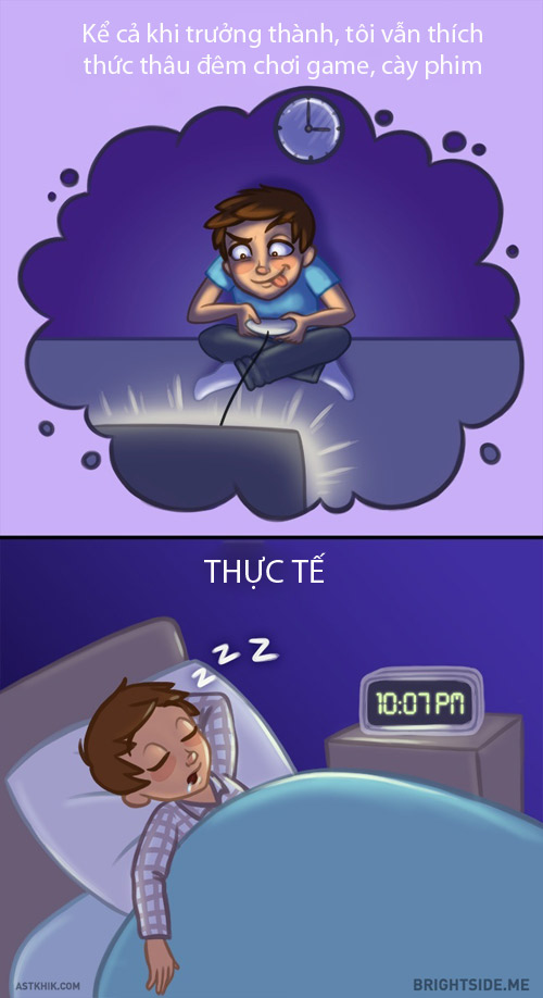 Hài hước: Sự khác nhau giữa suy nghĩ khi còn bé và khi trưởng thành - 4
