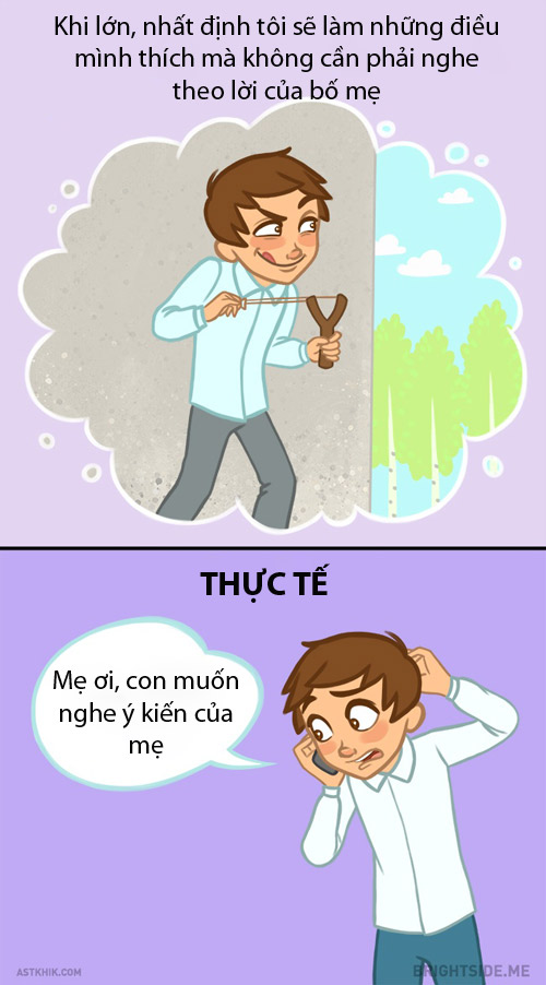 Hài hước: Sự khác nhau giữa suy nghĩ khi còn bé và khi trưởng thành - 5