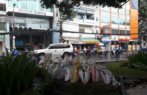 Mưa và gió lớn làm đứt dây điện, cây bật gốc đè người đi đường - 7