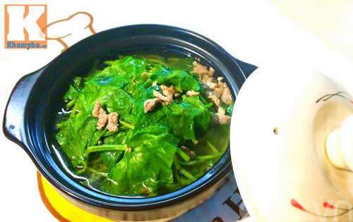 Rau má nấu thịt bằm ngọt ngon - 8