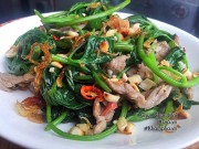 Bếp Eva - Ngày nghỉ lễ, làm nộm rau lang thịt bò lạ miệng ngon khó cưỡng