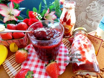 Cách làm mứt dâu tây để uống sữa chua hay làm bánh rất ngon