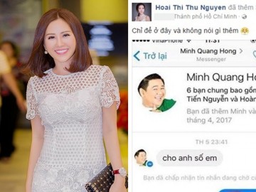 Hoa hậu Thu Hoài đăng tin nhắn bị cho là của Minh Béo với trai trẻ?