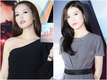 Á hậu Thụy Vân gợi cảm khác lạ, đọ sắc với Huyền My tại họp báo phim