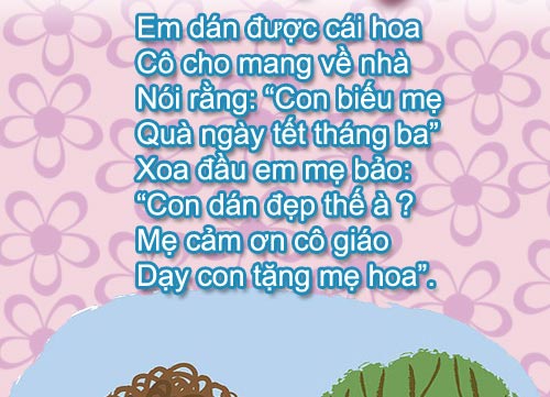 Mẹ kể con nghe: quot;Dán hoa tặng mẹquot; - 2