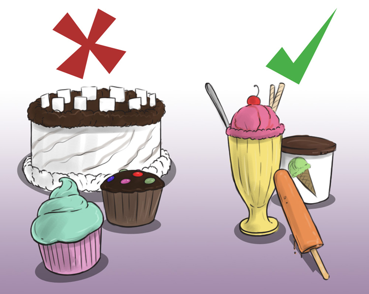 Không ăn bất cứ đồ ăn lạnh hoặc ngọt như bánh ngọt, bánh nướng. Lượng đường dư thừa sẽ gây kích thích trong cổ họng, khiến bạn ho nhiều hơn.
