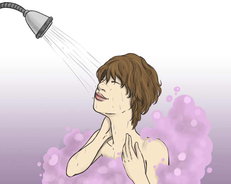 Tắm nước ấm: Hơi nước ấm bốc lên sẽ giúp mũi bạn đỡ bị nghẹt mũi – nguyên nhân chính gây viêm họng.

