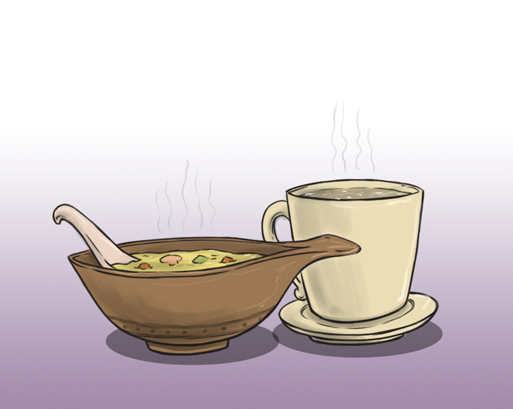 Ăn súp nóng: Súp hoặc các món canh nóng sẽ giúp cổ họng các mẹ giảm đau và cung cấp đủ dưỡng chất cho cơ thể. Súp gà là lựa chọn tốt nhất khi bạn bị cảm, ho.
